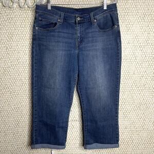 Levi Strauss & Co Light Blue Capri Denim Cotton Jeans Size 12
